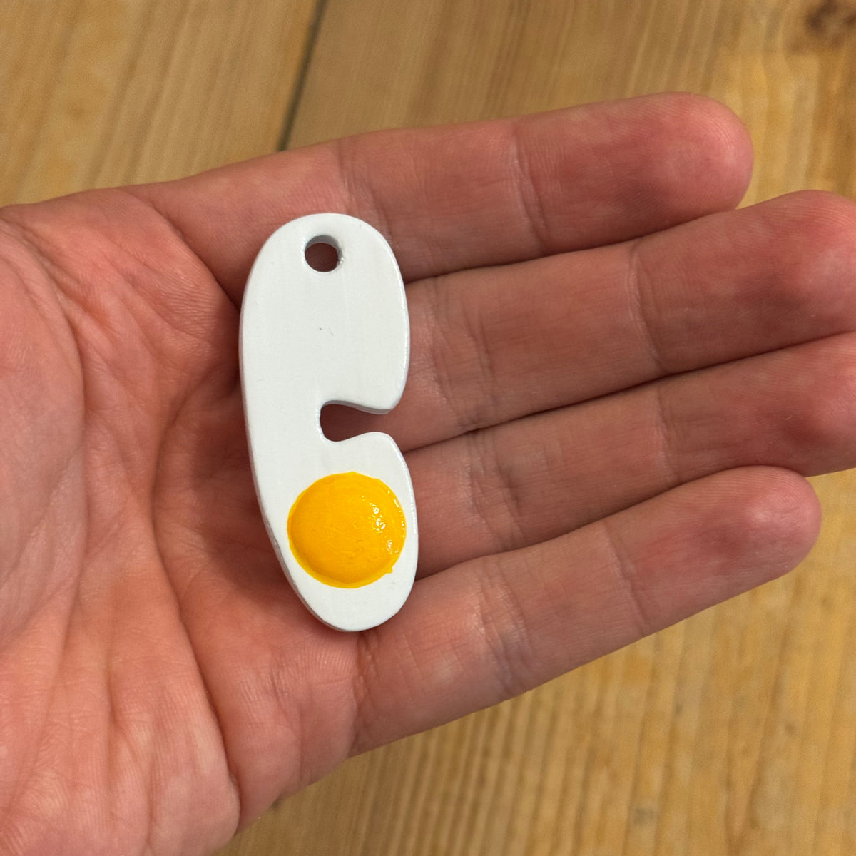 996 Fried Egg Keychain