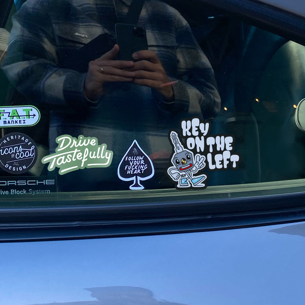 Sticker KEY ON THE LEFT Porsche 911, Cayenne und co