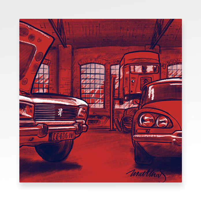 Print French Connection Citroën DS und Peugeot 503