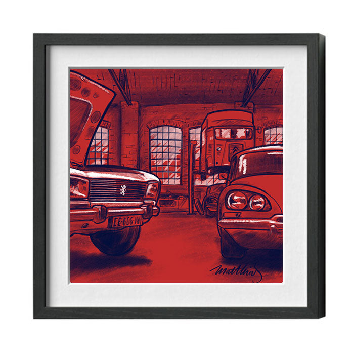 Print French Connection Citroën DS und Peugeot 503