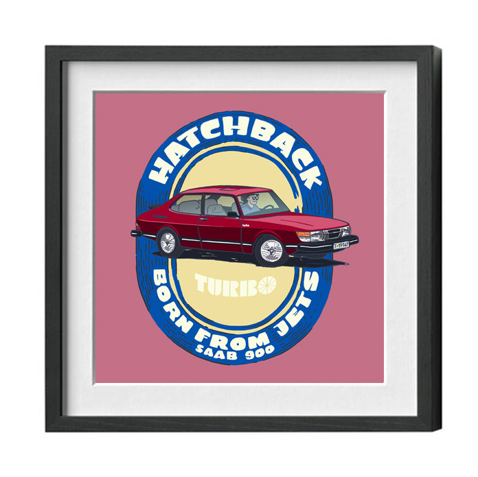Print Saab 900 Hot Hatchback