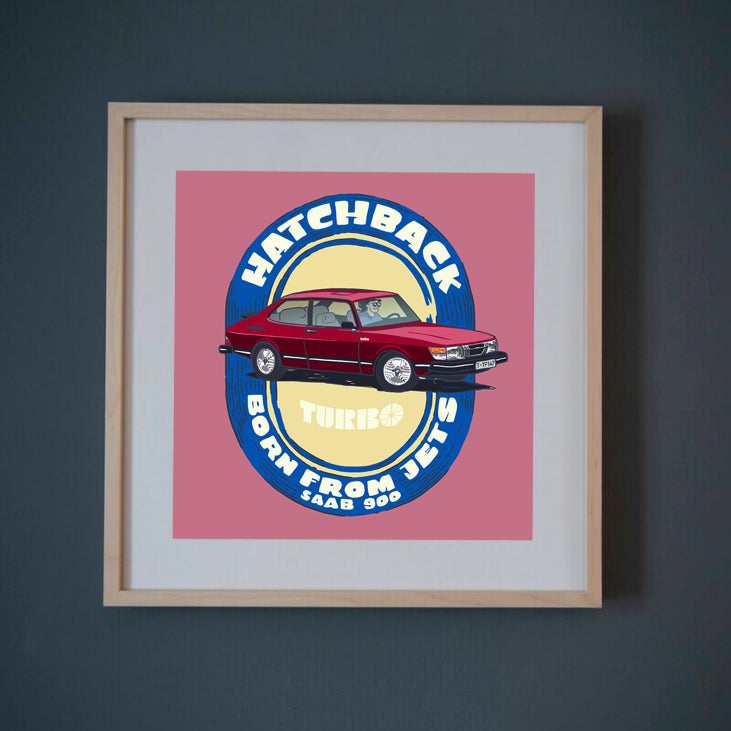 Print Saab 900 Hot Hatchback