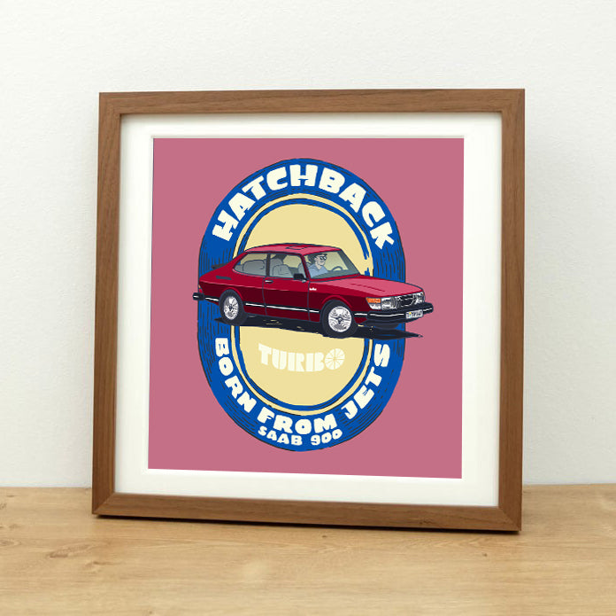 Print Saab 900 Hot Hatchback