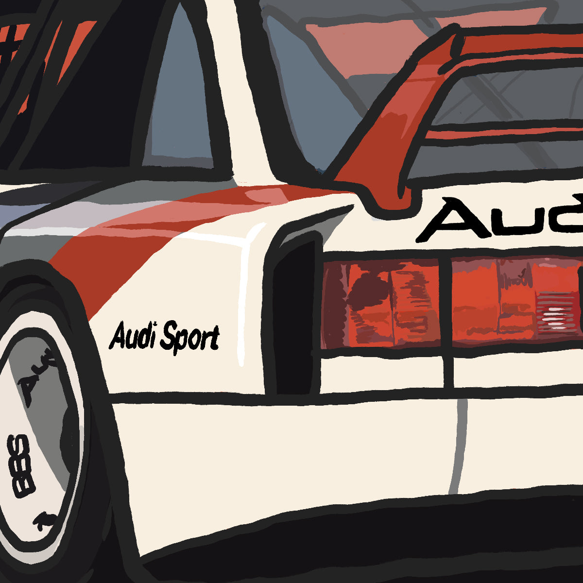 Print Audi 90 quattro IMSA GTO