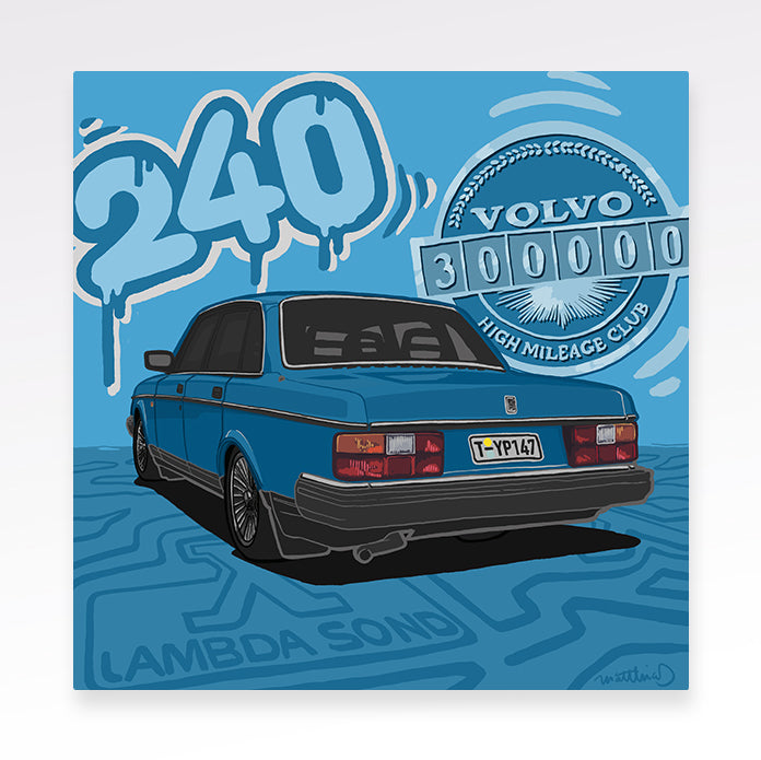 Print Volvo 240 High Mileage