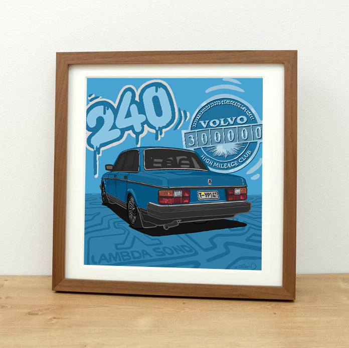 Print Volvo 240 High Mileage