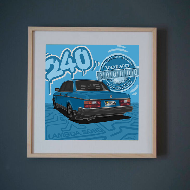 Print Volvo 240 High Mileage