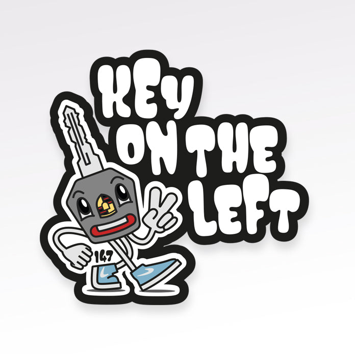 Sticker KEY ON THE LEFT Porsche 911, Cayenne und co
